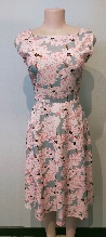 Grey Dress with Pink Flowers